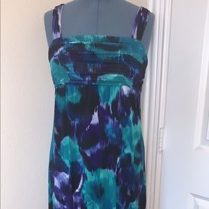 Maxi blue and green dress